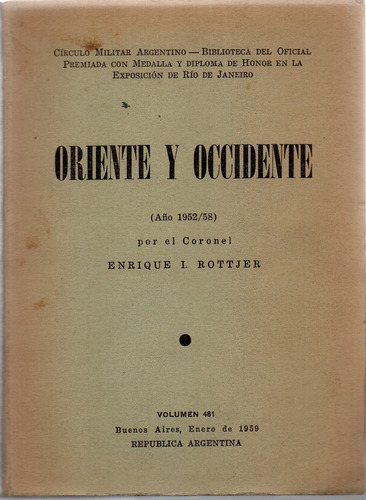 Oriente Y Occidente Año 1952 / 58 - Enrique Rottjer - B925