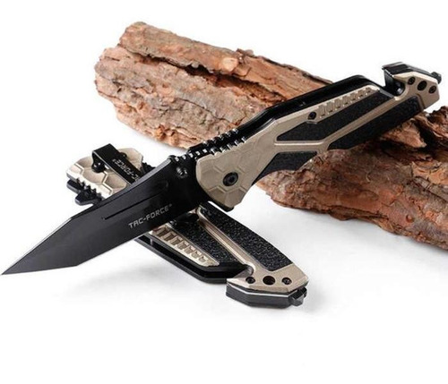 Navaja Táctico Estilo Pesca, Mxkec-003, 3pzas, Cuchilla Ple Color Negro/Café