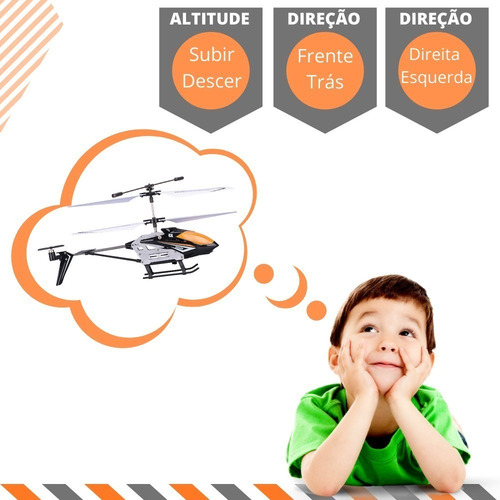 Imagem 9 de 9 de Helicóptero Fênix Controle Remoto Recarregável Brinquedo