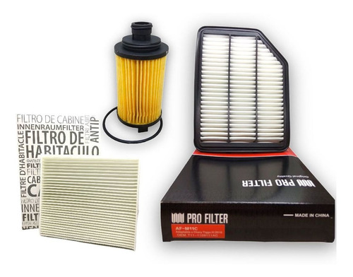 Kit Filtros Aceite Aire Y Habitaculo Chery Tiggo 1.6 2015 -