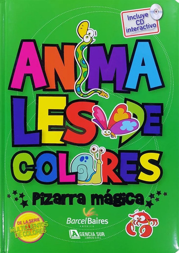 Libro Animales De Colores + Pizarra P/dibujar + Cd - Niños