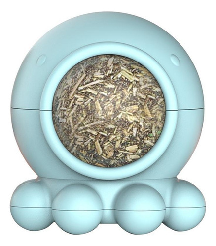 2 Catnip Ball 360 ° Rotación De Dientes Limpieza Cat Azul
