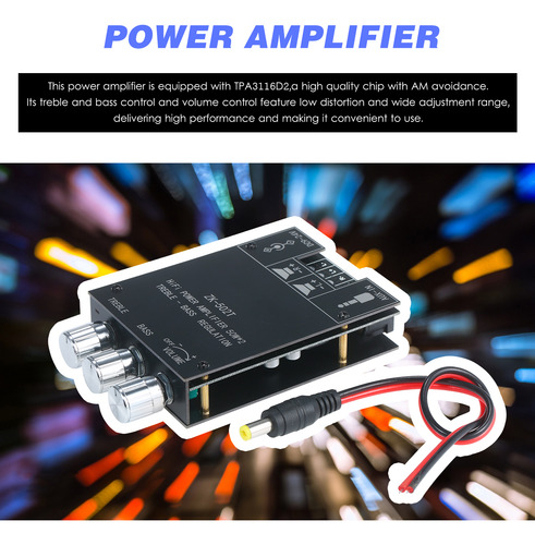 Módulo De Placa Amplificadora De Potencia 50wx2 Aux Y Bt5.0