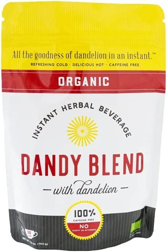 Dandy Blend, Bebida Instantánea De Hierbas Orgánicas Con Diente De León, Sin Cafeína, 100g (3,53 Oz) 