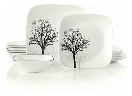 Corelle Vajilla, Sombras De Madera, 18 Piezas Color Sombras De Madera