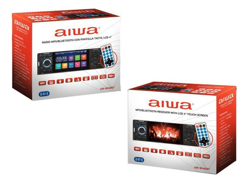 Auto Radio Aiwa Táctil 4 Pulgadas 1 Din Bluetooth Mirrorlink