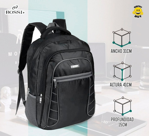 Mochila Urbana Porta Notebook Grande Diseño Nueva Temporada Reforzada By Happy Buy