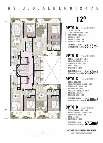 Departamento De 3 Ambientes A Estrenar En Flores. Full Amenities Premium