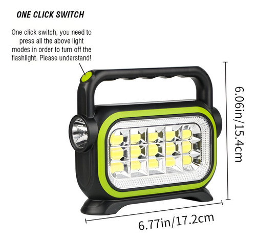 Linterna Multifuncional Recargable Multiled Exterior Rondon