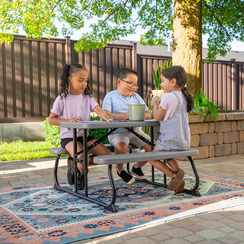 Mesa Picnic Infantil Plegable Gris Lifetime