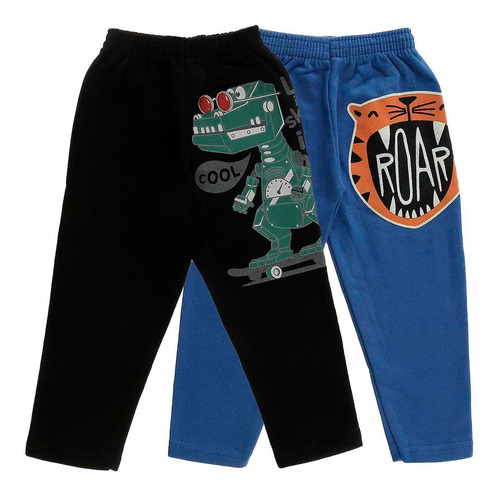 Kit 2 Calça Moletom Infantil Menino Roupa Inverno