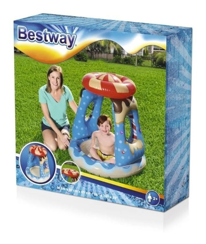 Pileta inflable con techo redonda Bestway 52270 de 91cm x 89cm 26L