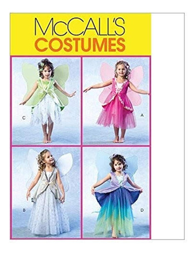 M4887 Girl's Fairy Halloween Costume Sewing Pattern, Si...