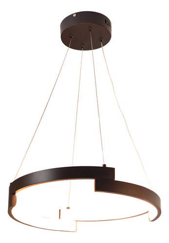Lámpara Colgante Led 3000k, Acabado Café Oscuro, 30w