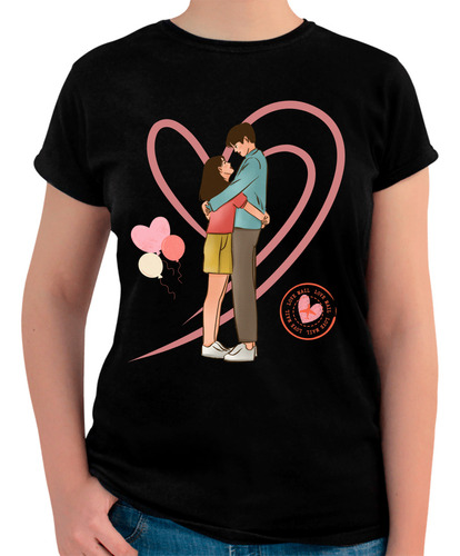 Playera Con Diseño San Valentín - Enamorados - Love Amor