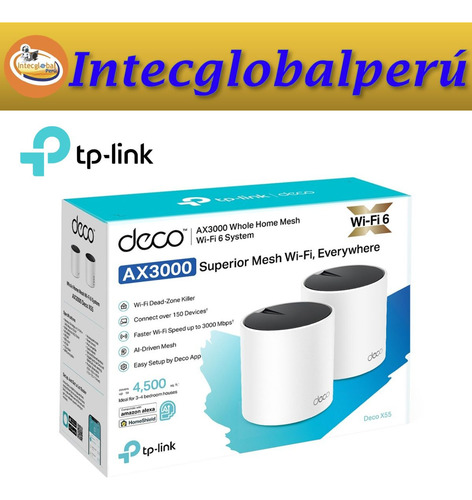 Sistema Wi-fi Mesh Tp-link Deco X55 (2-pack) Ax3000