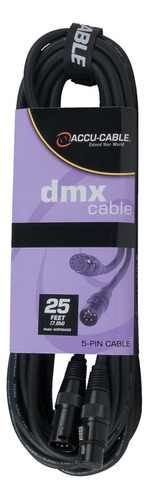 Accu Cable Ac5pdmx25, Dmx, Cable De Luz De Escenario, 5 Pin.