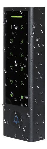 Kit Control Acceso Bluetooth Con Chapa 10 Llaveros Botón Ir Color Negro