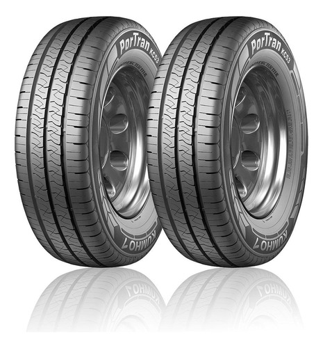 Paquete 2 Llantas 235/65r16 Kumho Portran Kc53 118r Carga