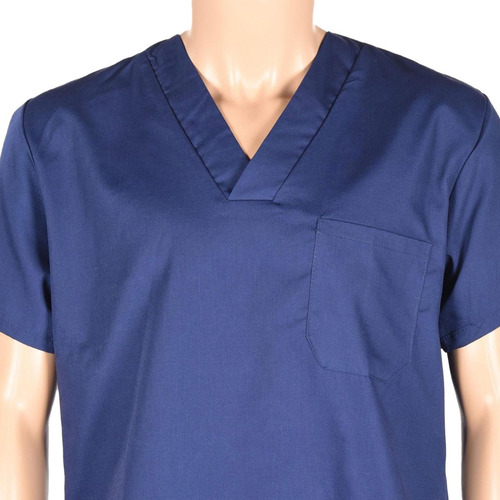 Imagen 3 de 10 de Conjunto Médico Enfermero Casaca Pantalón Azul Marino