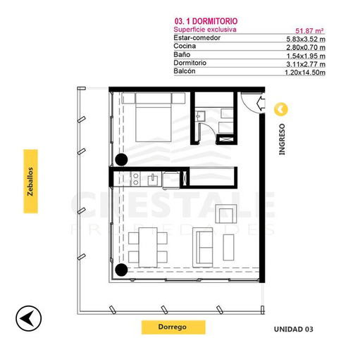 Departamento 1 Dormitorio En Venta - Centro, Rosario