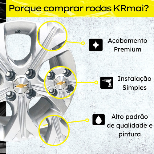 4 Rodas Onix Plus 2022 Prata / Aro 17 + Pneus 195/40/17