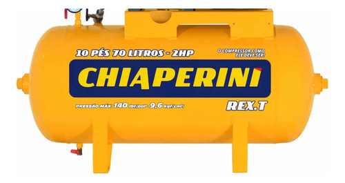 Compressor De Ar 10 Pés 70 L 2cv Rex.t Chiaperini 110/220v