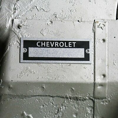 Chevrolet Vehicle Data Plate Serial Number Id Tag Silver Tpd