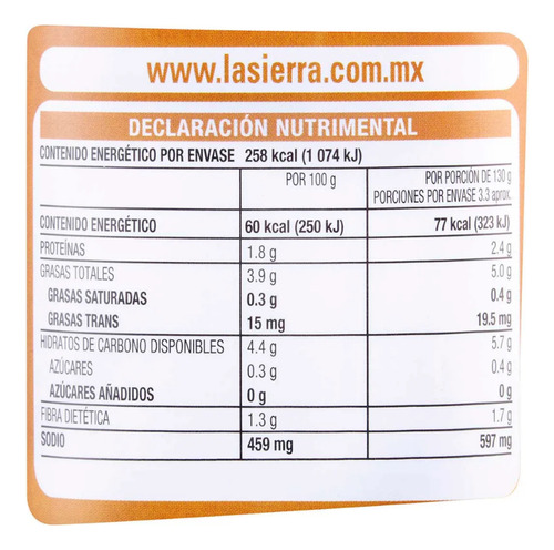 5 Latas De Frijoles Colados La Sierra 430g C/u