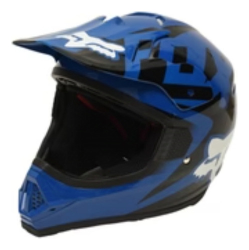 Casco Fox Vf1 Motocross Helmet Blu (Usado)