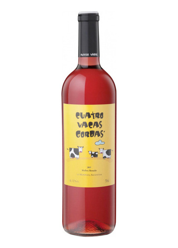 Vino Vacas Gordas Malbec Rosado Caja X 6 U Bodega Caligiore