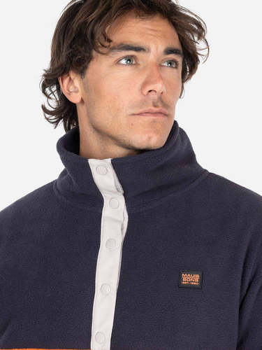 Poleron Micropolar Rider Naranjo Hombre Maui And Sons
