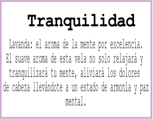 Vela Aromática/masaje Cera De Soya (tranquilidad) Lavanda