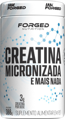Creatina micronizada 100% pura, 300 g, sabor natural de Forged Nutrition