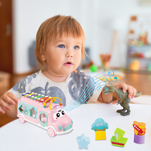 Juguetes H Kids Puzzle Toys Para Niños Pequeños, Autobús Mus