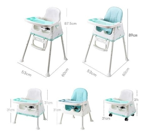 Silla /mesa Comedor De Bebe 3 En 1 De Lujo Niños 6m A 5 Años