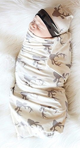 Imsmart Soft Newborn Baby Deer Print Manta Ropa De Cama Mant