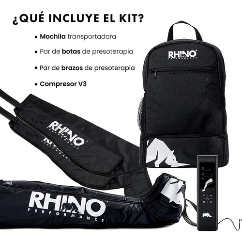 Kit Piernas Y Brazos Para Presoterapia | Rhino Pro V3