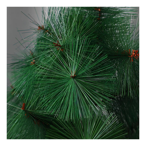 Arbol Navideño Tipo Aguja Color Verde 180cm Con Pinos Rojos