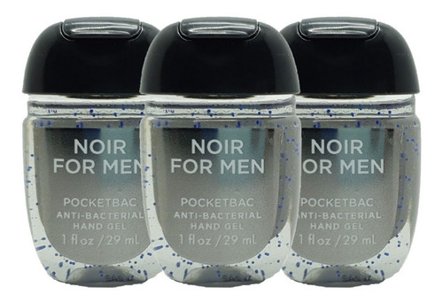 Gel Antibacterial Bath & Body Works Noir For Men Kit 3pz
