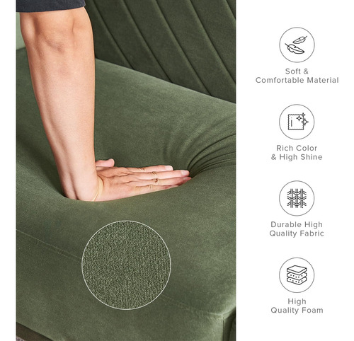 Sofá Cama Futón Moderno Verde Oliva Para Sala De Estar