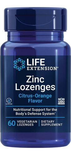 Zinc Lozenges Defensas Garganta Naranja