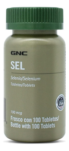 Gnc Selenio 100mcg 100 Tabletas Hecho En Usa