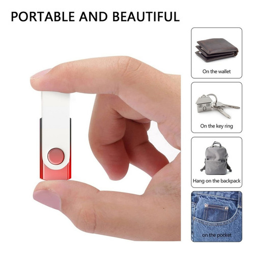 Paquete De 5 Tarjetas De Memoria Usb 2.0 De 32 Gb Con Degrad