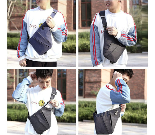 Bolsa Deportiva Tipo Bandolera Informal Para El Pecho Color