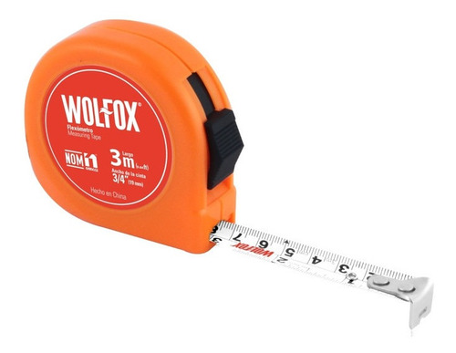 Flexometro 5m X 19mm (3/4 ) Azul Wolfox Wf3505