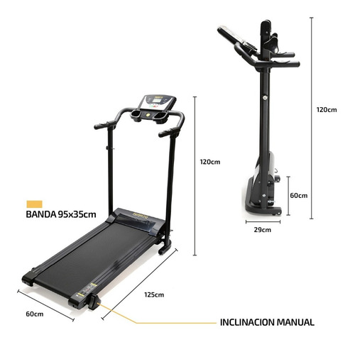Imagen 3 de 10 de Cinta Caminadora Trote Correr Digital Electrica Plegable 10k