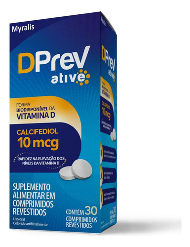 Dprev Ative Calcifediol 10mcg C/30 Comprimidos Revestidos Sabor Sem Sabor