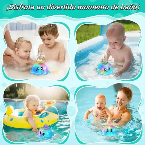 Juguetes de Baño, Juguetes Niños para Bebe 6-12 Meses 1 2 3 4 Años, Pulpo Agua Piscina Juguetes Regalos Baby Bath Toys (Rosado) | Todo para los bebés