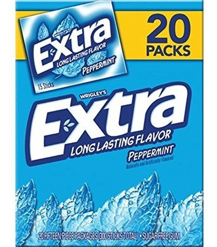 Chicle - Chicle - Wrigley's Extra Peppermint Gum, 20 Pk./15 